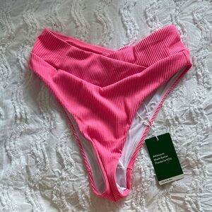 HALARA Ribbed Hot Pink Bikini Bottom